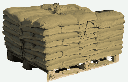 Filled Beige Sandbags - Heavy Duty